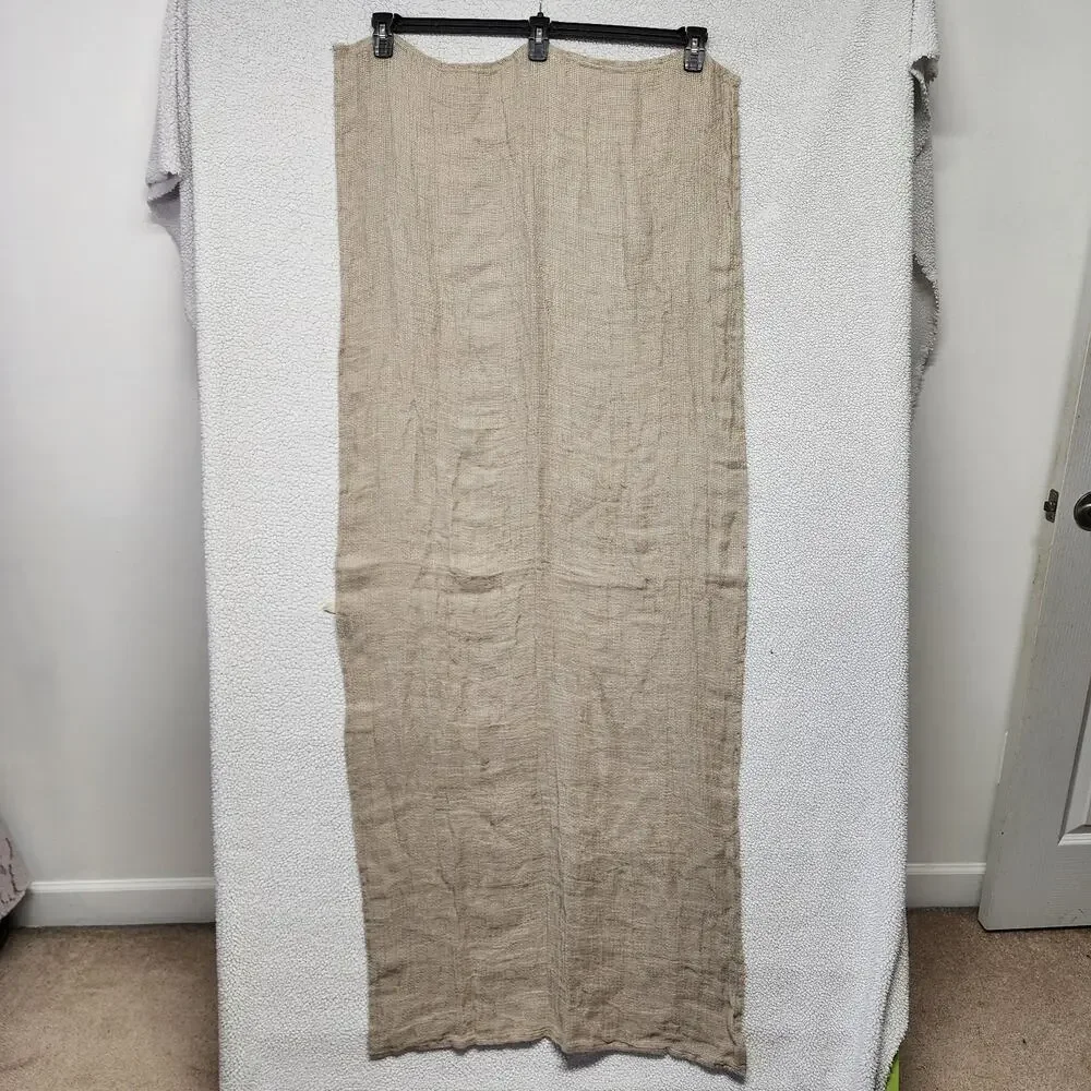 Thing Stories Natural Linen Bath Towel 25×59″ Beige Open Weave Gym Bathroom